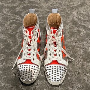 Christian Louboutin Fun Lou Spikes Flat High Top